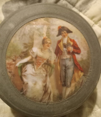 Music Box Vintage Wind Up colonial USA patent pending ! old Kentucky home 6