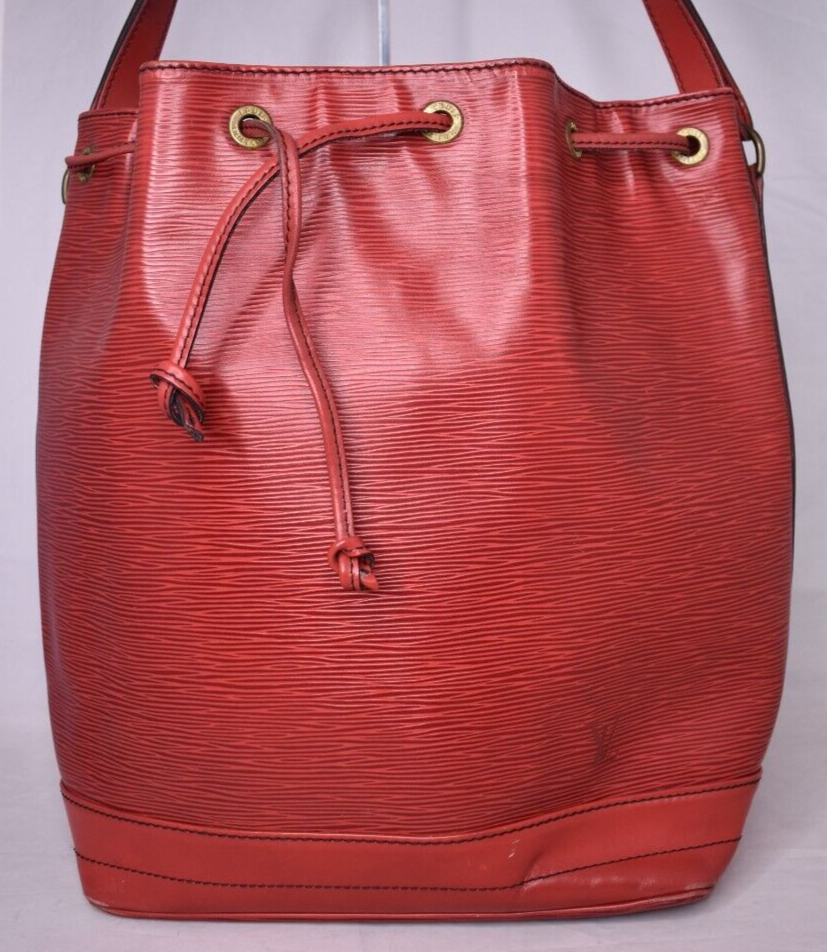LOUIS VUITTON Red Noe GM Epi Leather Drawstring Shoulder Bag Purse A20911  W/COA
