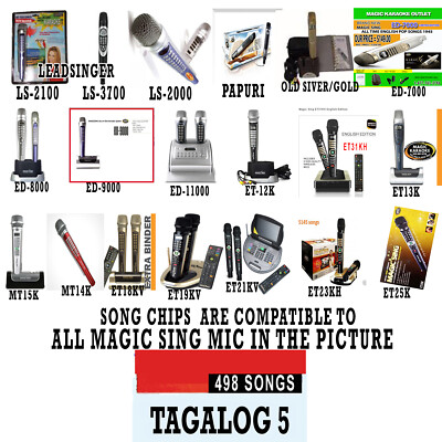 Magic Sing Leadsinger Compatible Tagalog Song Chip 500 Songs