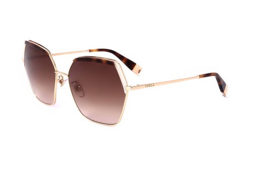Furla SFU599V 300Y Occhiali Da Sole Unisex | Modello Metallico | Lenti 58mm Con Custodia Inclusa