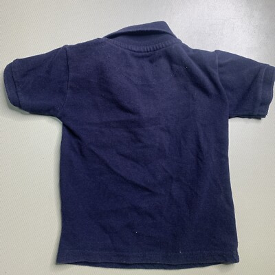 Authentic Galaxy Girl Size 3T Cotton Blend Navy Blue Uniform Polo Shirt