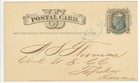 1877 Garnett Kansas on postal card - signed W A Johnson - one of town founders — photo 1