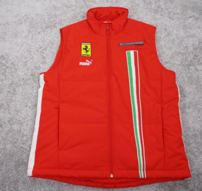 Puma Ferrari Vest Mens Medium Red Scuderia Ferrari ChallengeHorse Logo Pirelli C