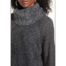 Topshop Women's grey Cowl neck sweater dress size M