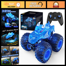 Remote Control Monster Truck 2.4GHz, All Terrain RC Car with Light Spray, Kids G