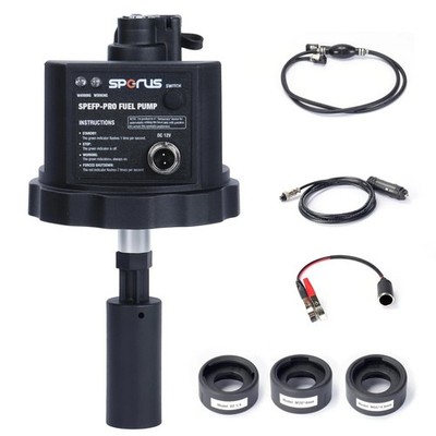 SPEFP-PRO 12V DC Gasoline Electric Fuel Pump Generator Universal Kit Adapters