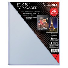 8 X 10 Top Loaders Toploaders Ultra Pro Clear 8-Inches x 10-Inches Pack of 25