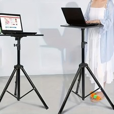 Folding Projector Stand Laptop Holder Tripod W/ Tray Height Adjustable Portable