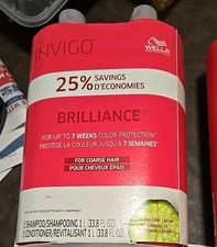 Wella Invigo Brilliance Shampoo Conditioner 33oz Duo Coarse