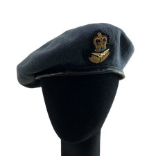 British RAF Beret Officers Badge Patch Blue Wool Royal Air Force Medium