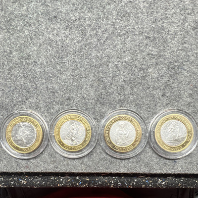 Four Queens $10 Limited Edition Goddess Casino Gaming Tokens Set of 4 Las Vegas