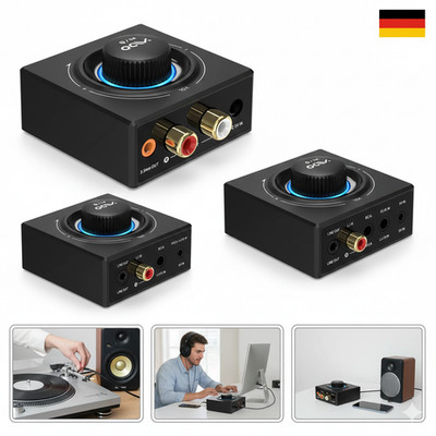 Bluetooth 5.3 Audio Empfänger für Stereoanlage, Bluetooth Adapter AUX HiFi, 50f