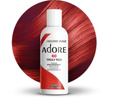 Adore Semi Permanent Hair Dye 4 Fl Oz Truly Red Vegan Cruelty Free Color