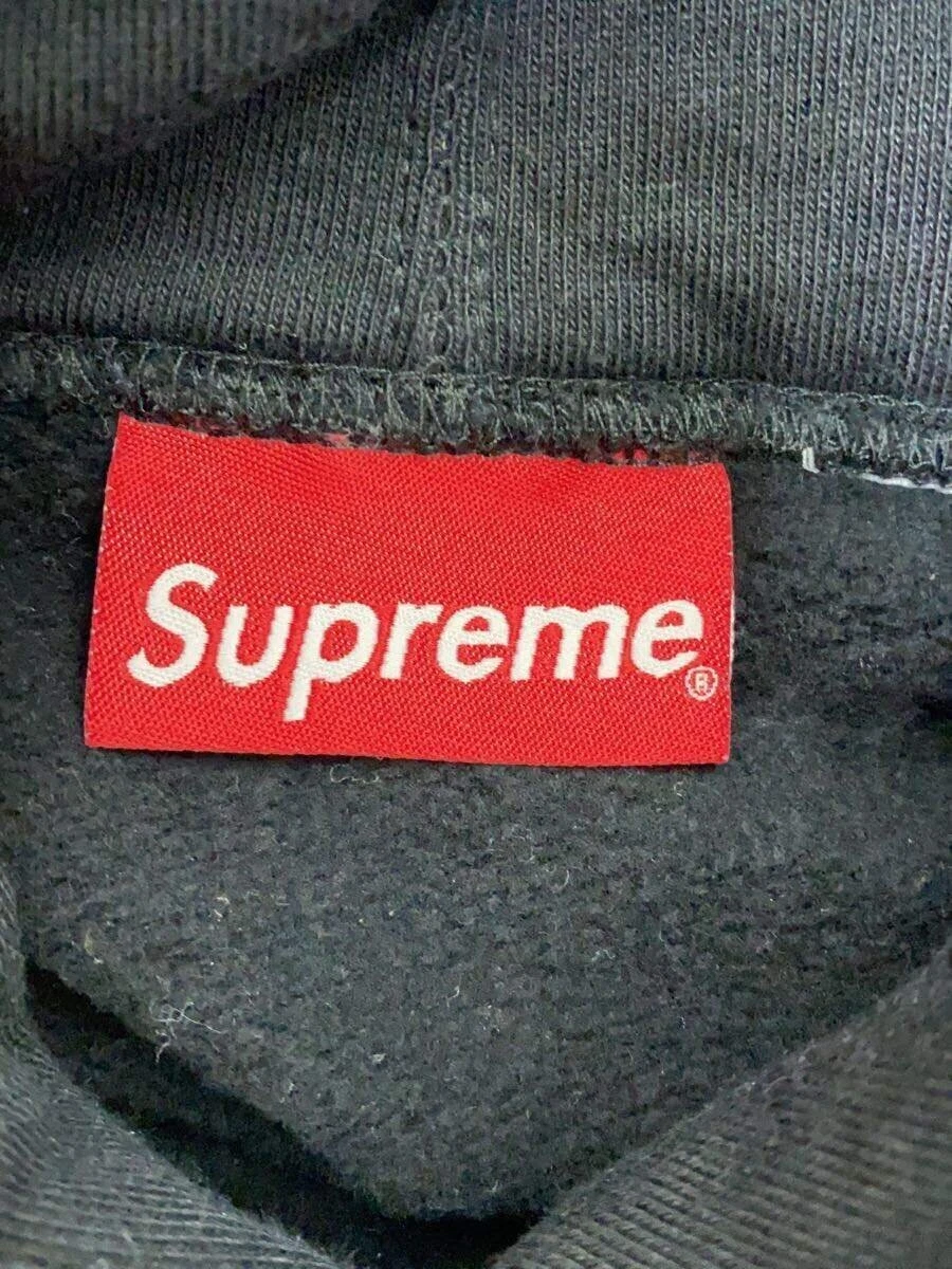 Supreme Felpa con Cappuccio S Cotone BLK 19AW Logo Specchiato Camicia con Cappuccio