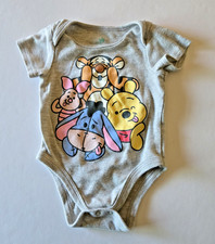 Disney Baby Infant 1 Piece 6/9M Winnie The Pooh.Tigger.piglet.Eeyore Snap Crotch