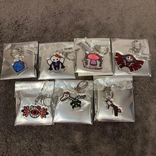 Evangelion Sanrio Hello Kitty Acrylic Keychain Set 7pcs Complete New