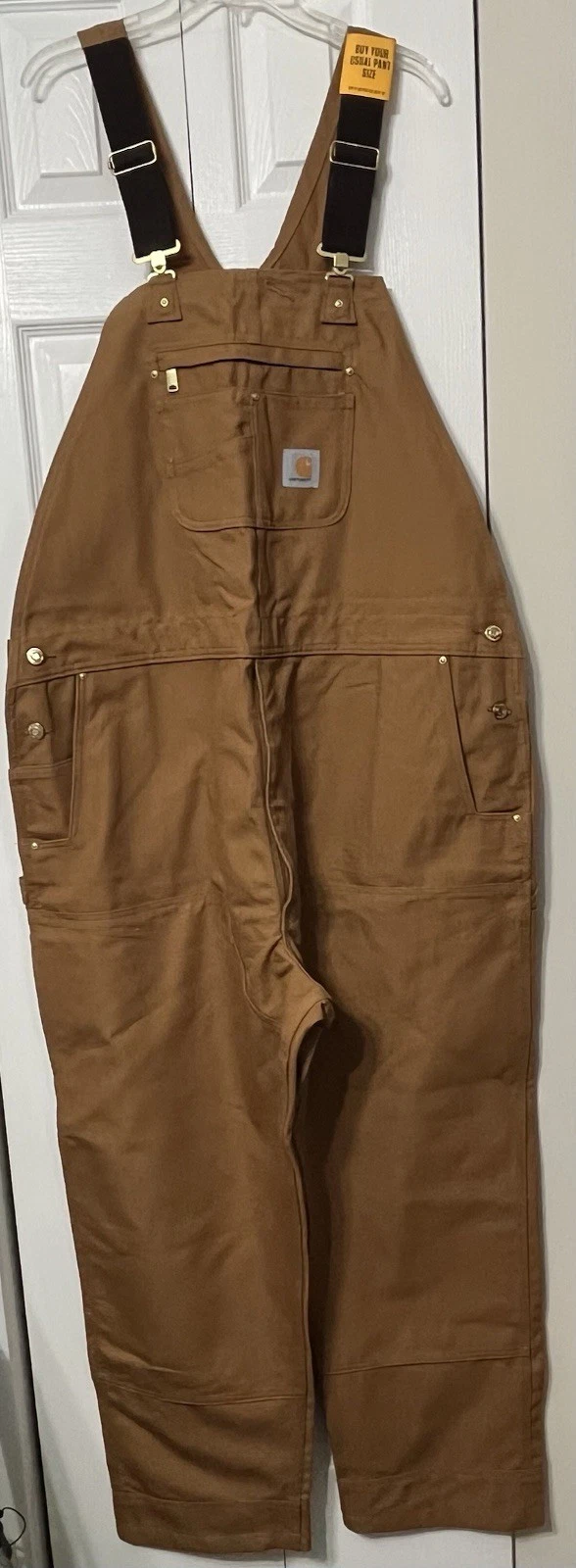 Carhartt Bibs Overalls Mens 48x32 Brown Double Knee Carpenter Duck Canvas New
Opens in a new window 