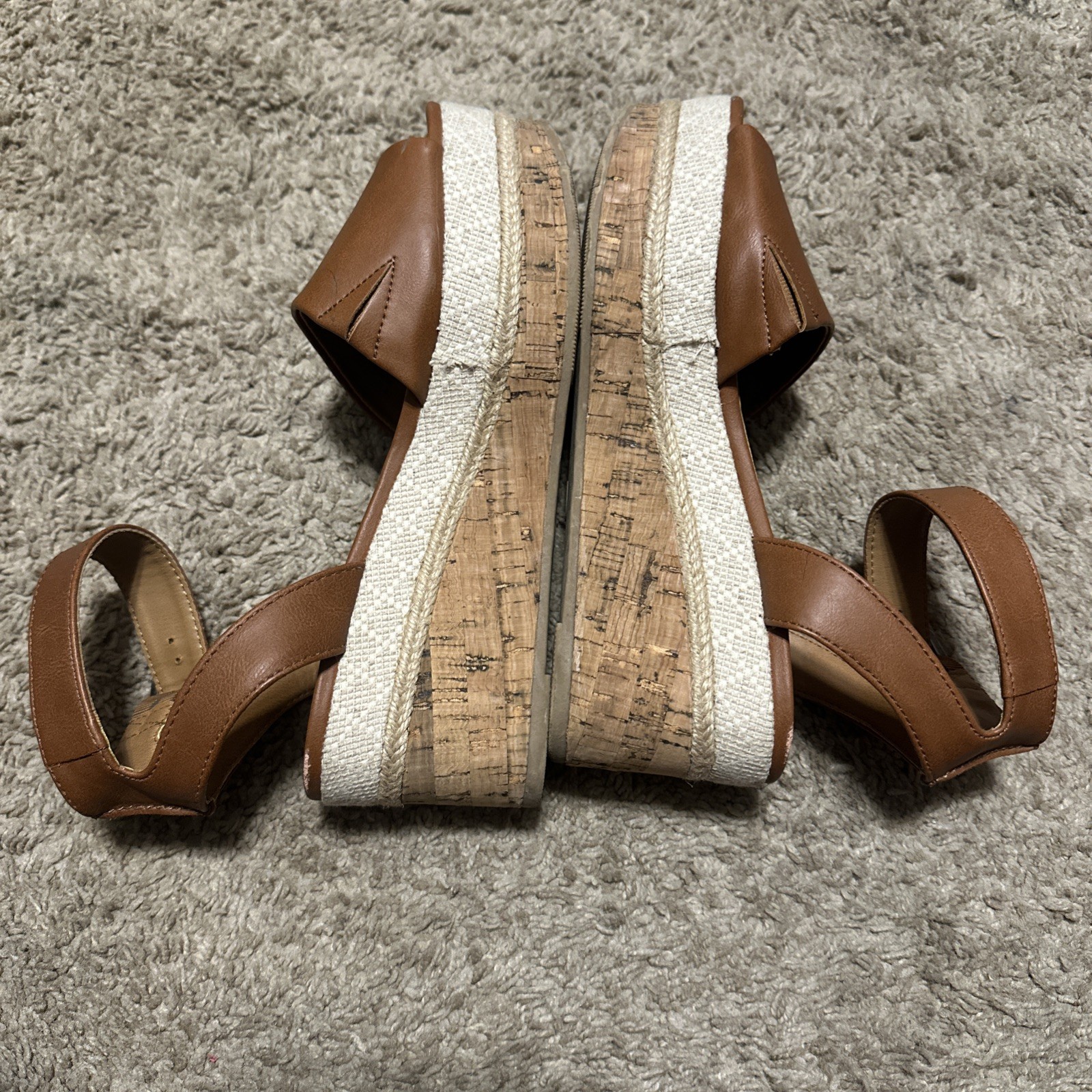 Universal Thread Cognac Bailey Platform Wedge Pum… - image 5