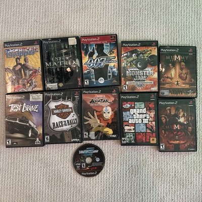 Lot Of 11  Ps2 PlayStation Games Untested  Mummy, Grand Theft  Racing Matrix 007