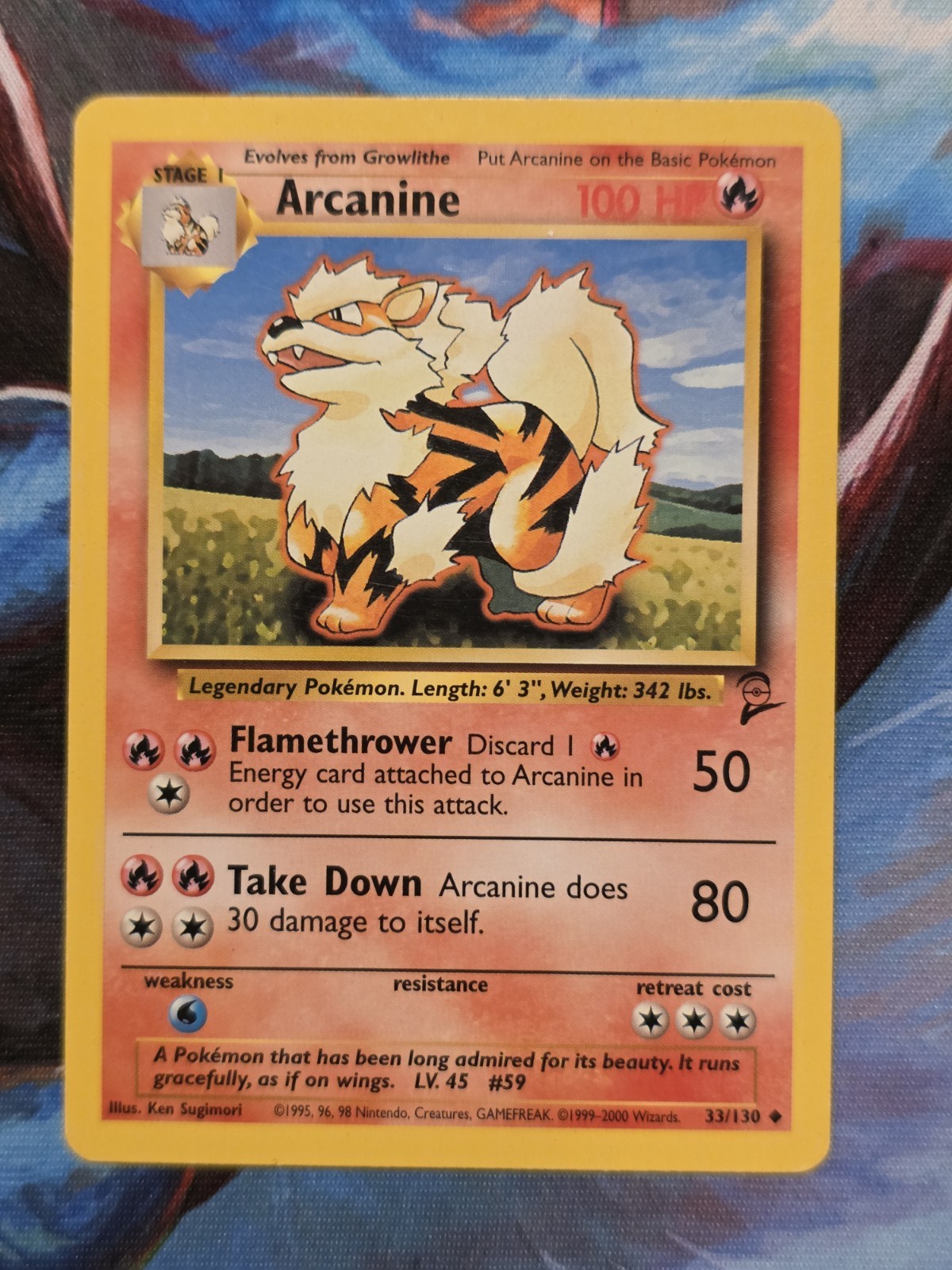 ARCANINE 33/130 Base Set 2 Uncommon Pokemon Card 