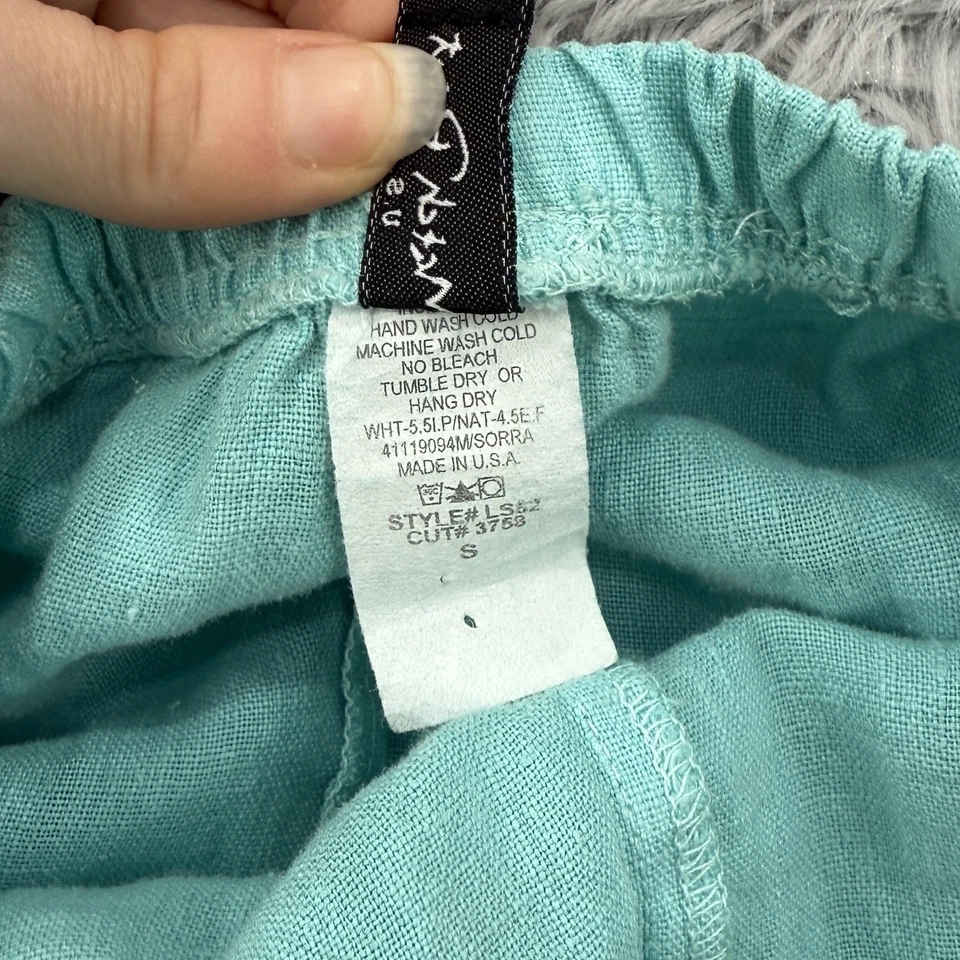 Falda Match Point de Lino Para Mujer S Turquesa Playa Costera Midi Lagenlook Foto 3 de 4