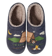 L.L.BEAN Women's Daybreak Scuffs, Motif, Classic Navy/S'more Camping NEW 