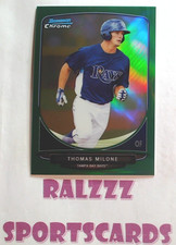 Thomas Milone 2013 Bowman Chrome Draft Green Refractor 24/75 Rays BDPP42