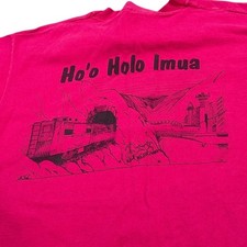 Ho’o Holo Imua Hawaii Tee – Made in USA Fruit of the Loom Vintage Pink L
