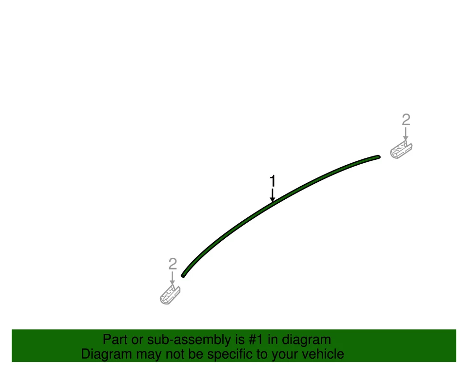 Nissan Versa 2012-2018 genuino - moldeo por goteo 73853-3AW0A Foto 2 de 2