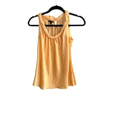 Talbots Cantaloupe Orange  Scoop Neck Twisted Neckline Tank Top Size  2
