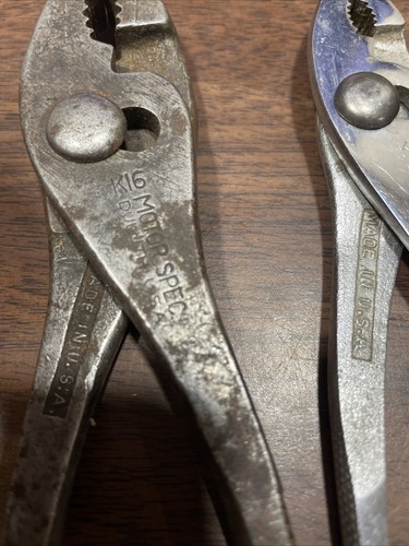 2 alicates de junta deslizante vintage Motor Spec K15/K16 (hechos en EE. UU., Duluth MN) - raros - Imagen 2 de 5