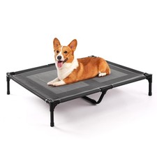 Large Cooling Elevated Dog Bed, Heavy Duty Outdoor Dog Cot for Summer Camping...