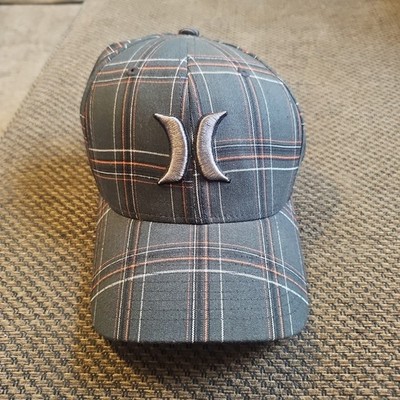 New Hurley Black Plaid Flexfit Hat Looks Like Size 7 B4 Flexing Out