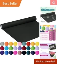 17.8" x 760" Heavyweight Black Kraft Paper Roll - Ideal for Arts & Gift Wrapping