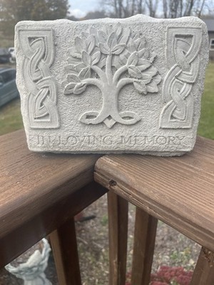 Garden Statuary Cement Concrete In Loving Memory Celtic Tree
