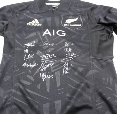 2025-26 New Zealand All Blacks Signed Adidas Rugby Jersey Brand