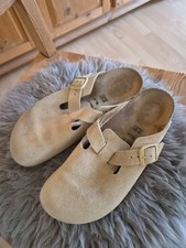 BIRKENSTOCK Clog BOSTON, latte cream, Gr. 39 schmal, Wildleder, SUPER ERHALTEN!