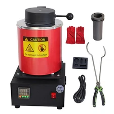 Gold Melting Furnace — 1500W 2102℉ Digital Electric Melting Furnace Black-