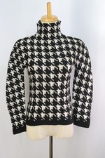 Authentic ISSEY MIYAKE me Black/Beige Pleats High Neck Long Sleeve Top 078 9531