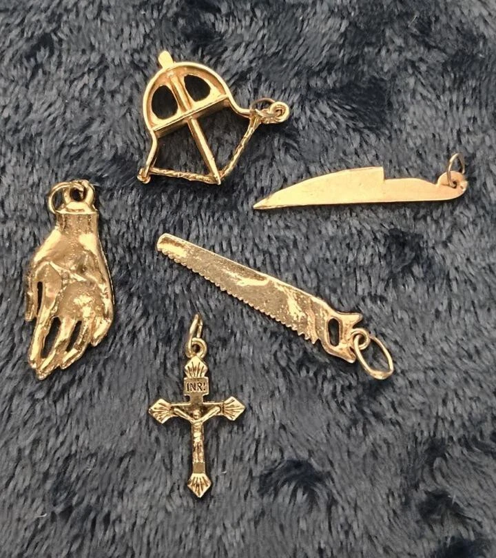 Lot of 13 Variety of Silver Tone Necklace Pendants & Bracelet Charms - image 3 of 4