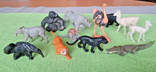 DDR Plaho Tiere Zoo Wildtiere 12St. Strauß Bär Tiger Tapir Panther Lama Ameisenb