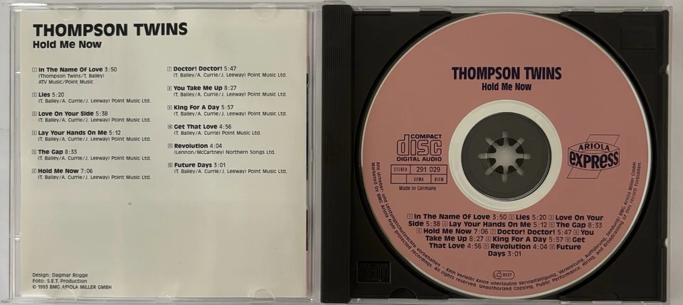 Thompson Twins - Hold me now - Original 1993 ARIOLA EXPRESS CD mit allen Hits - Bild 2 von 3
