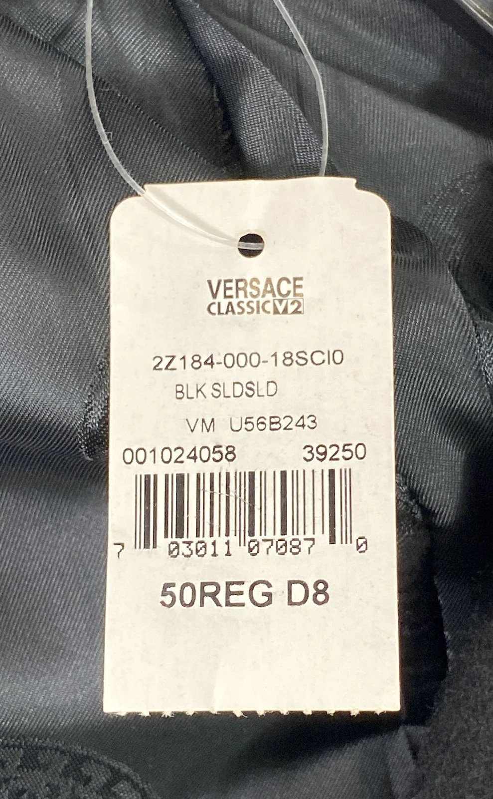 Versace Classic V2 Men's Black 100% Cashmere 3-Button Blazer Jacket NWT Sz 50 - product detail image 3