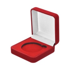 Challenge Coin Display Case, 45mm Velvet Coin Boxes for Gift, Red/White
