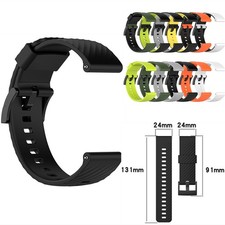 Silicone Watch Band Strap For Suunto 7/9/9 Baro/D5/Spartan Sport/Wrist HR 24MM