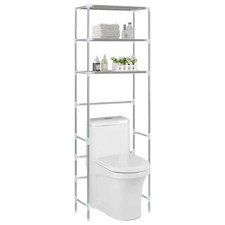3-Tier Storage Rack over Toilet Silver 20.9"x11"x66.5
