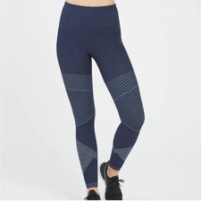 SPANX Moto Leggings INDIGO SKY Blue Seamless LARGE Look at Me Now 50220R NEW 