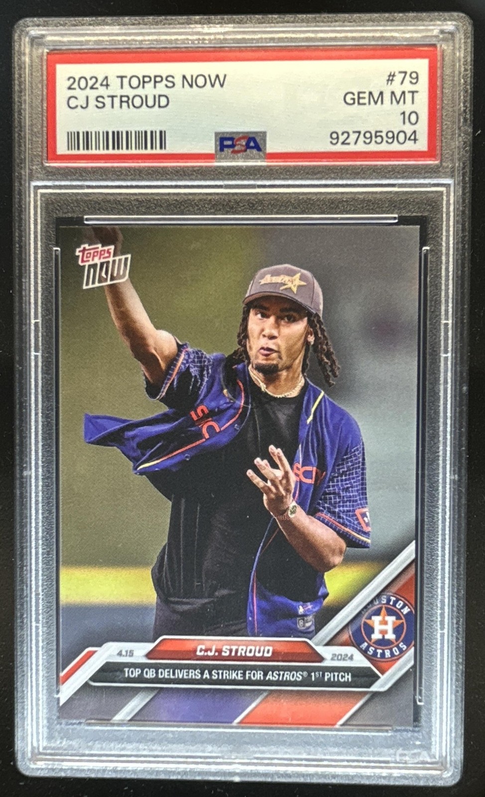 2024 Topps Now C.J. Stroud #79 Astros PSA 10 GEM MINT view 1