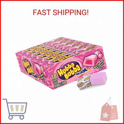 Hubba Bubba Max Chewing Gum, Original Bubble Gum, 5-pieces, 18-count