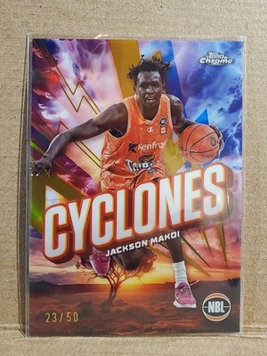 2024/25 Topps Chrome NBL Cyclones Jackson Makoi Gold Refractor 23/50 Taipans